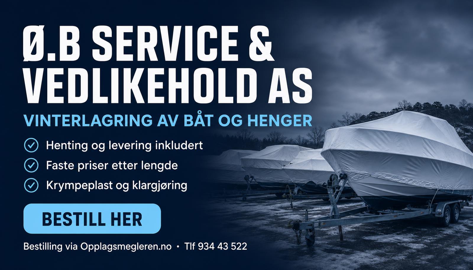 Båt tildekket med krympeplast for vinterlagring på Fuglevik